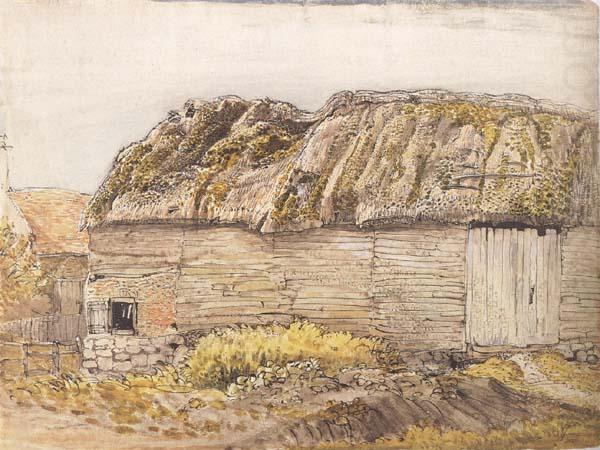 A Barn with a Mossy Roof, Samuel Palmer